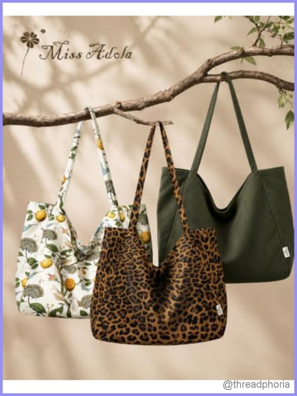 Large Corduroy Hobo Bag for Women - Bohemian Slouchy Shoulder Tote for Work - Picture 5 of 6